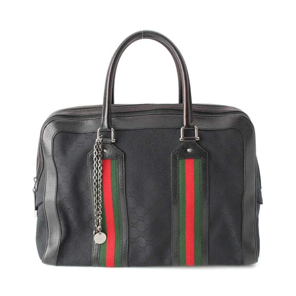 Gucci Sherry Boston Bag Tote Black
